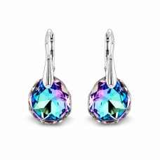 Sidabriniai auskarai „Frozen Edges (Vitrail Light)“ su Swarovski® kristalais