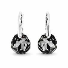 Серебряные серьги 925 пробы «Ледяные Грани (Silver Night)» с кристаллами Swarovski®