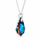 Sidabrinis pakabukas „Baroque V (Meridian Blue)“ su Swarovski® kristalais