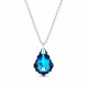 Sidabrinis pakabukas „Baroque V (Meridian Blue)“ su Swarovski® kristalais