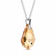 Серебряный кулон 925 пробы «Барокко V (Golden Shadow)» с кристаллами Swarovski®