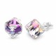 Серебряные серьги 925 пробы «Рубикон II (Vitrail Light)» с кристаллами Swarovski®