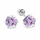 Серебряные серьги 925 пробы «Рубикон II (Vitrail Light)» с кристаллами Swarovski®