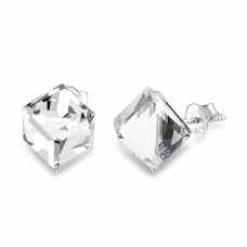 Серебряные серьги 925 пробы «Рубикон II (Comet Argent Light)» с кристаллами Swarovski®