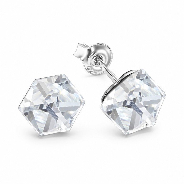 925 Sterling Silver Earrings “Rubicon II (Comet Argent Light)” created with Crystals by Swarovski®