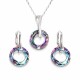 925 Sterling Silver Jewelry Set “Cosmic Ring (Vitrail Light)” Dazzling with Crystals by Swarovski®