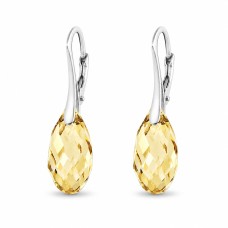 Серебряные серьги 925 пробы «Аншанте (Golden Shadow)» с кристаллами Swarovski®