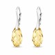 Серебряные серьги 925 пробы «Аншанте (Golden Shadow)» с кристаллами Swarovski®