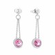 925 Sterling Silver Earrings “Bonbon (Light Rose)” created with Crystals by Swarovski®