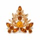 Segė moterims DiamondSky „Kristalo Šakelė II (Light Amber / Topaz / Golden Shadow)“ su Swarovski kristalais