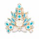 Brooch “Crystal Branch II” (Aurora Borealis) created with Crystals by Swarovski®