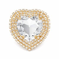 Brooch “Crystal Heart” dazzling with Crystals by Swarovski®