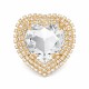 Брошь "Хрустальное Сердце" с кристаллами Swarovski®