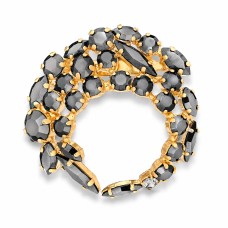 Segė moterims DiamondSky „Kristalo Šakelė (Jet Hematite)“ su Swarovski kristalais