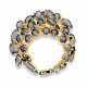 Segė moterims DiamondSky „Kristalo Šakelė (Jet Hematite)“ su Swarovski kristalais