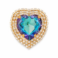 Segė moterims DiamondSky „Crystal Heart (Vitrail Light)“ su Swarovski kristalais