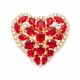 Segė moterims DiamondSky „Crystal Heart II (Light Siam)“ su Swarovski kristalais