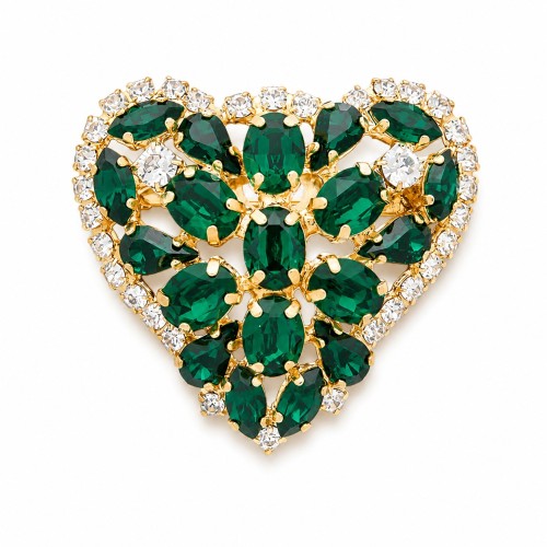 Segė moterims DiamondSky „Crystal Heart II (Emerald)“