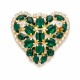 Segė moterims DiamondSky „Crystal Heart II (Emerald)“ su Swarovski kristalais