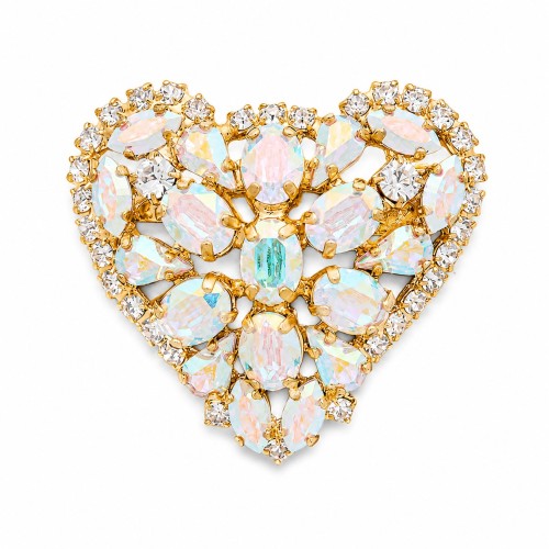 Segė moterims DiamondSky „Crystal Heart II“ (Aurora Borealis)