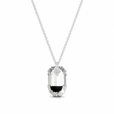 Kaklo papuošalas moterims DiamondSky „Symbiosis (Silver Night)“ su Swarovski kristalais