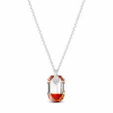Kaklo papuošalas moterims DiamondSky „Symbiosis II (Red Magma)“ su Swarovski kristalais