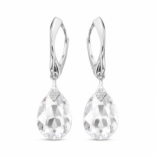 Sidabriniai auskarai „Moon Shine“ iš 925 prabos sidabro su Swarovski kristalais