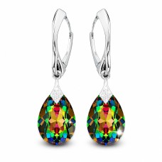 Sidabriniai auskarai „Moon Shine (Vitrail Medium)“ iš 925 prabos sidabro su Swarovski kristalais
