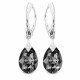 925 Sterling Silver Earrings “Moon Shine” (Silver Night) embellished with Crystals by Swarovski®