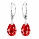 925 Sterling Silver Earrings “Moon Shine (Light Siam)” created with Crystals by Swarovski®
