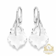 Sidabriniai auskarai „Baroque VI“ iš 925 prabos sidabro su Swarovski kristalais