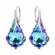 Серебряные серьги «Барокко VI (Vitrail Light)» с кристаллами Swarovski®