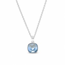 Sidabrinis pakabukas „Glare (Aquamarine)“ su Swarovski® kristalais