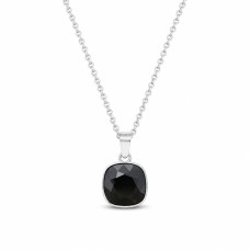 Sidabrinis pakabukas „Glare (Jet)“ su Swarovski® kristalais