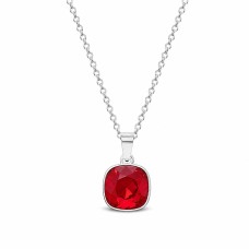Sidabrinis pakabukas „Glare (Siam)“ su Swarovski® kristalais