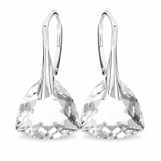 Sidabriniai auskarai „Evening Shine“ su Swarovski® kristalais