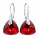 Серебряные серьги «Вечерний Блеск (Light Siam Comet Argent Light)» с кристаллами Swarovski®