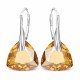Sidabriniai auskarai „Evening Shine (Golden Shadow)“ su Swarovski® kristalais