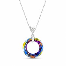 Kaklo papuošalas moterims DiamondSky „Cosmic Ring (Volcano)“ su Swarovski kristalais