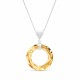 925 Sterling Silver Pendant “Cosmic Ring (Golden Shadow)” created with Crystals by Swarovski®