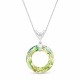 Sidabrinis pakabukas „Cosmic Ring (Luminous Green)“ su Swarovski® kristalais