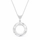 925 Silver Pendant “Cosmic Ring” adorned with Crystals by Swarovski®
