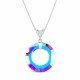 925 Sterling Silver Pendant “Cosmic Ring (Aurora Borealis)” created with Crystals by Swarovski®