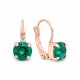 Серьги «Великолепие VI (Emerald)» с кристаллами Swarovski®