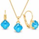 Papuošalų rinkinys moterims „Magical Square (Electric Blue Ignite)“ su Swarovski® kristalais