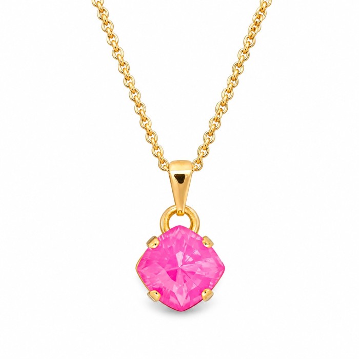 Papuošalų rinkinys moterims „Magical Square (Electric Pink Ignite)“ su Swarovski® kristalais