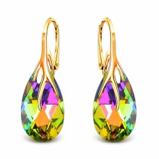 Sidabriniai auskarai „Baroque VII (Vitrail Medium)“ iš 925 prabos sidabro su Swarovski kristalais