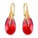 Серебряные серьги «Барокко VII (Scarlet)» с кристаллами Swarovski®