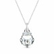 925 Sterling Silver Pendant “Baroque V (Comet Argent Light)” created with Crystals by Swarovski®