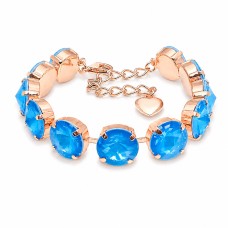 Apyrankė moterims DiamondSky „Vortex (Electric Blue Ignite)“ su Swarovski kristalais